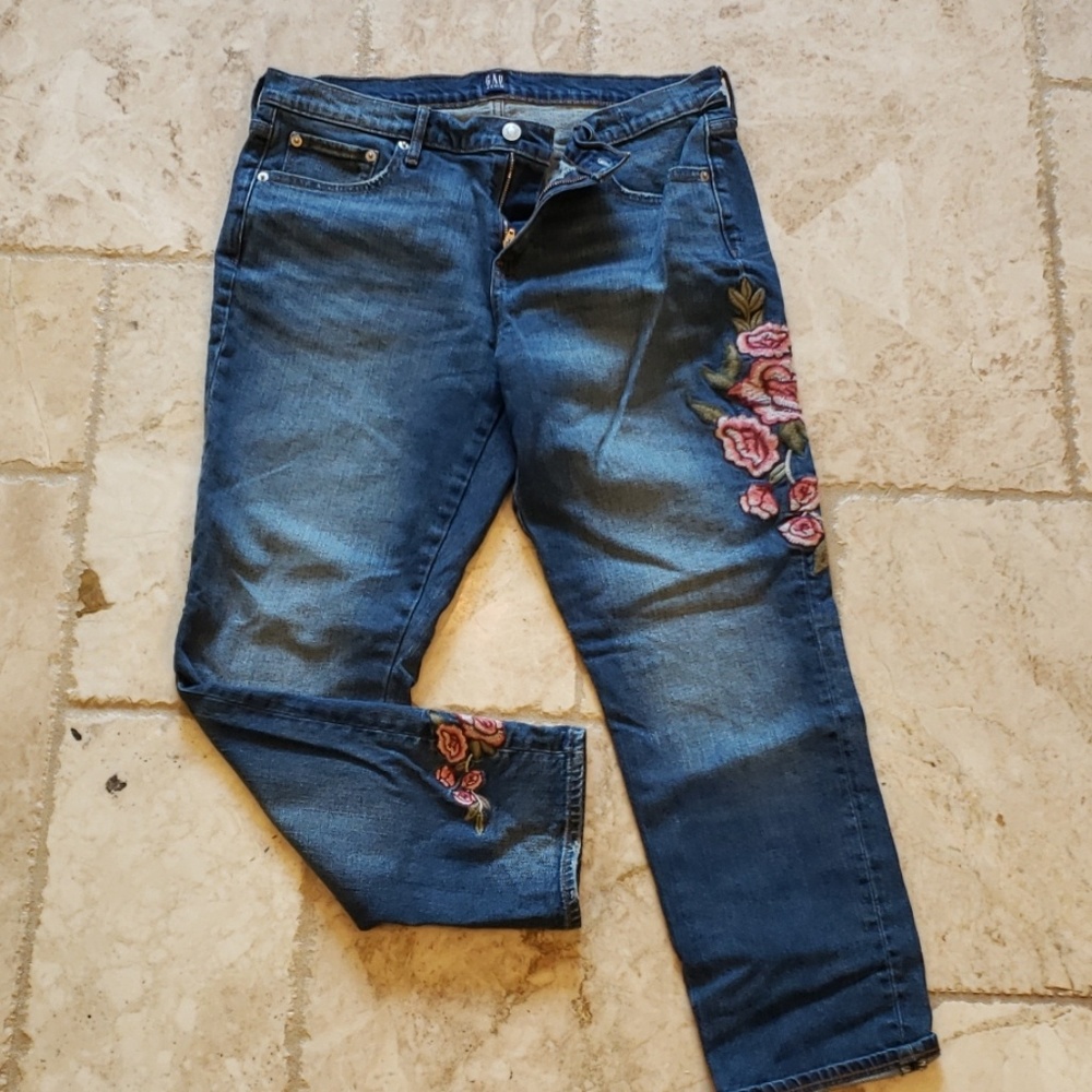 Gap Best Girlfriend floral jeans
